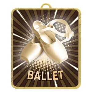 Gold gold lynx medal - ballet with metal construction