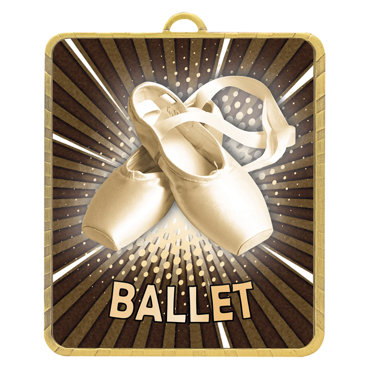 lm323g-gold Gold gold lynx medal - ballet with metal construction