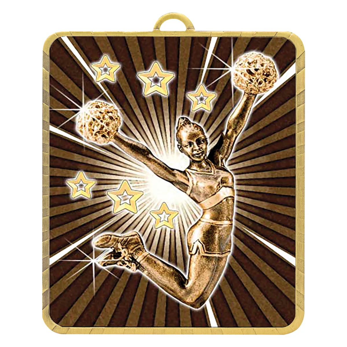 lm325g-gold Gold gold lynx medal - cheerleading with metal construction
