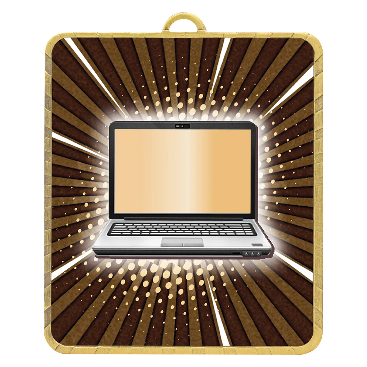 lm107g-gold Gold gold lynx medal - computers with metal construction