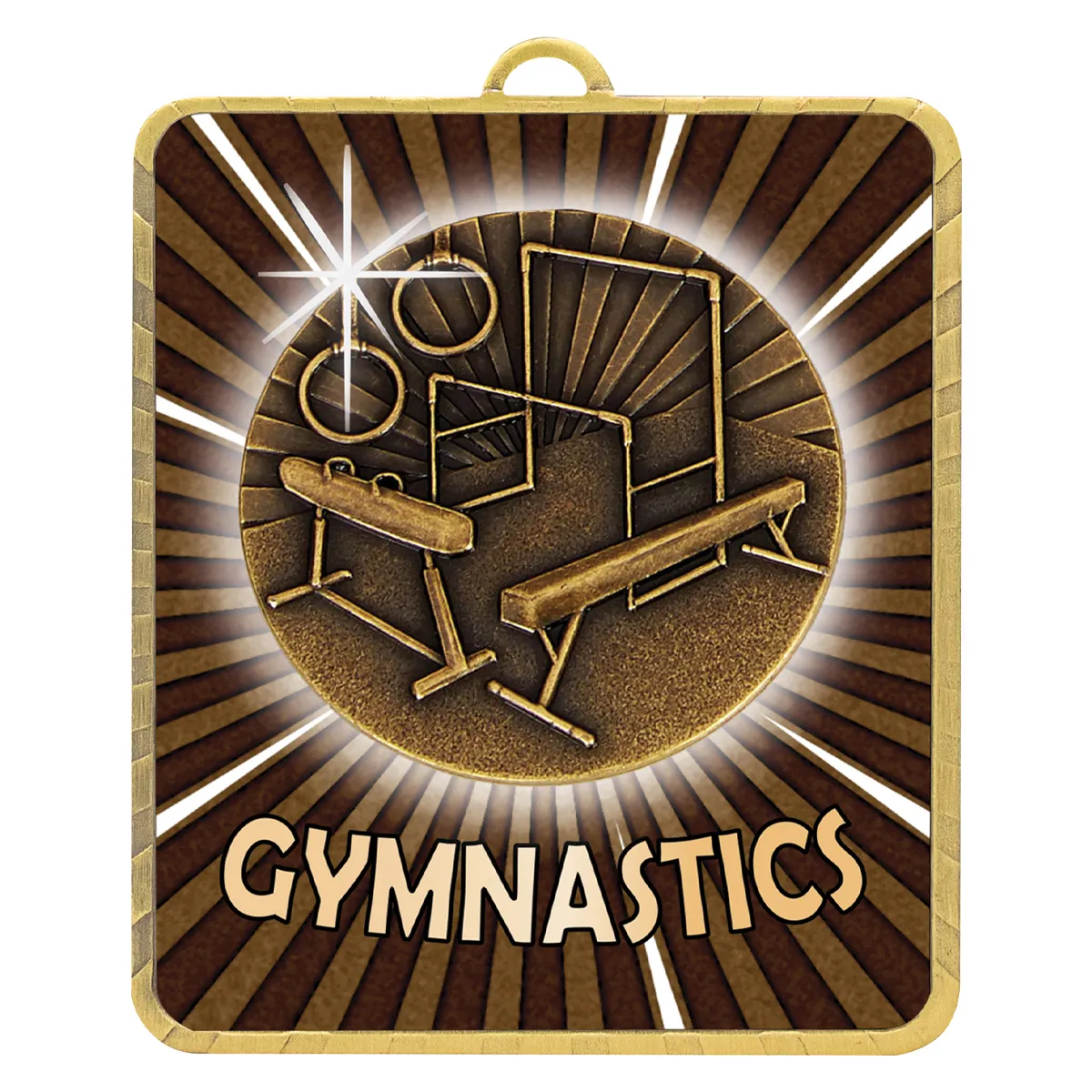 lm914g-gold Gold gold lynx medal - gymnastics with metal construction