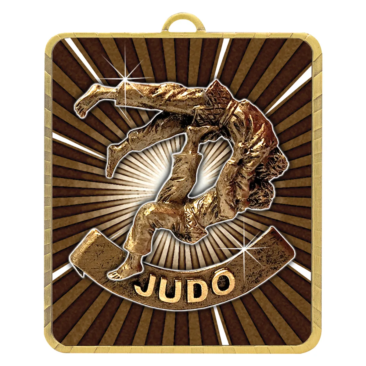 lm043g-gold Gold gold lynx medal - judo with metal construction