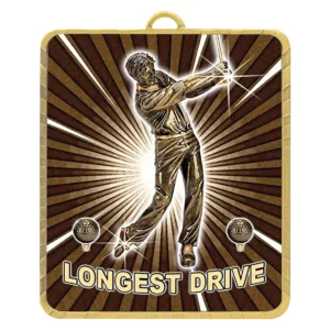 Gold gold lynx medal - longest drive with metal construction