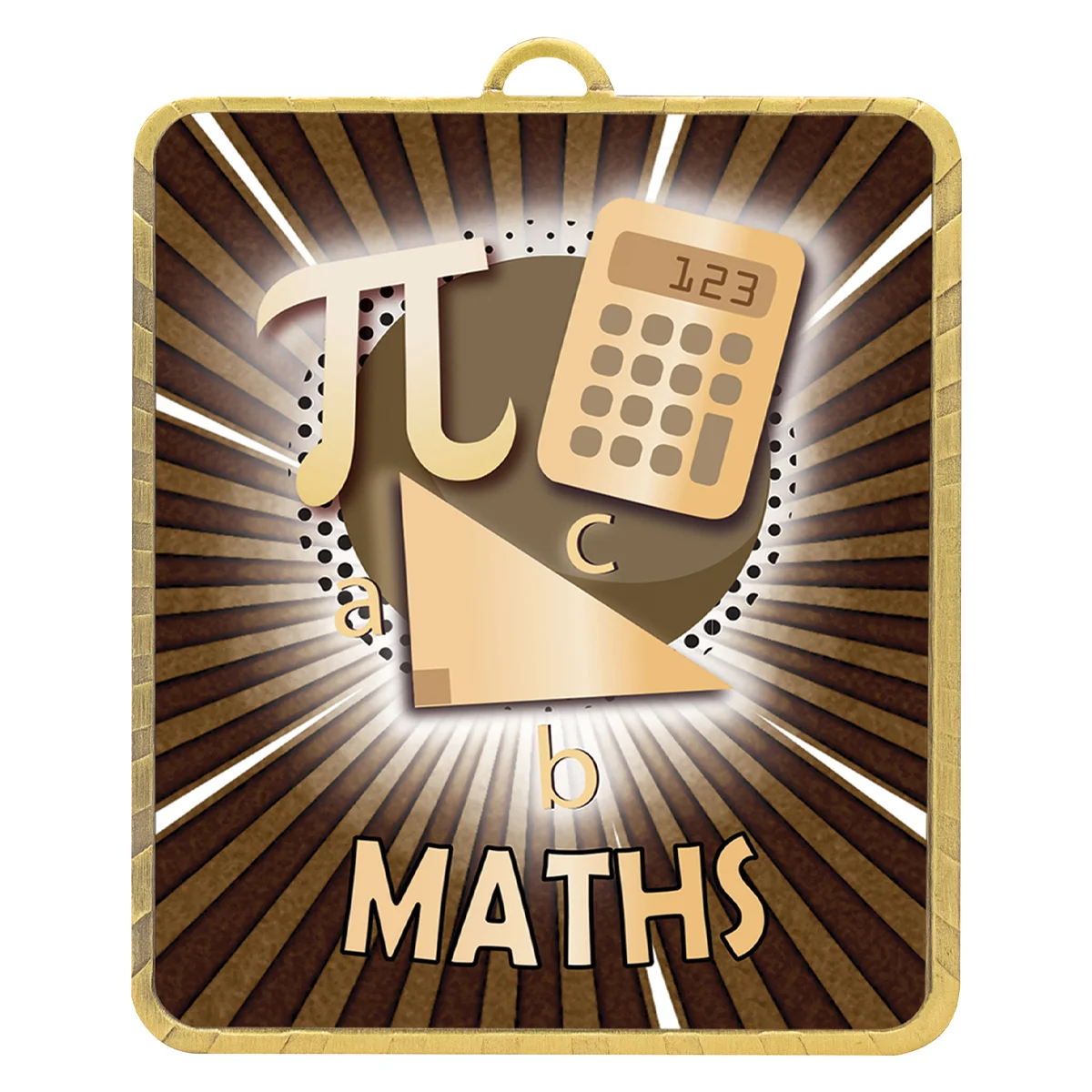 lm102g-gold Gold gold lynx medal - maths with metal construction