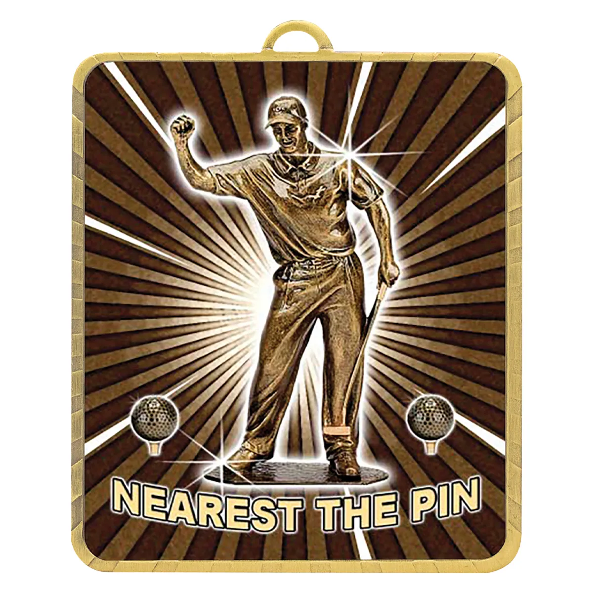 lm068g-gold Gold gold lynx medal - nearest the pin with metal construction