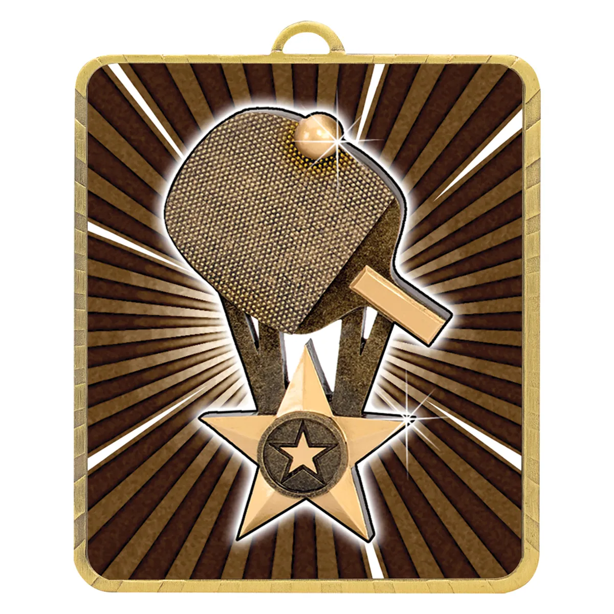 lm066g-gold Gold gold lynx medal - table tennis with metal construction