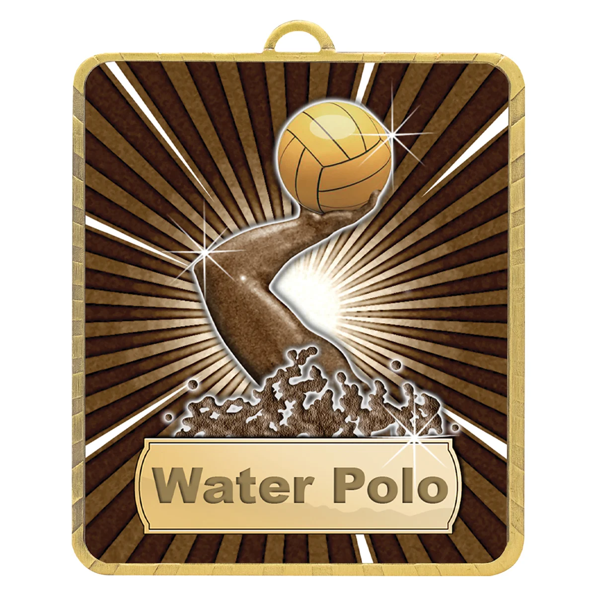 lm070g-gold Gold gold lynx medal - water polo with metal construction
