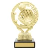 s5114-red Red gold torch with plastic / marble construction
