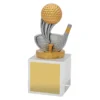 ub17a-silver Silver golf budget crystal with crystal construction