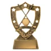 13517-gold Gold golf gold shield with resin construction