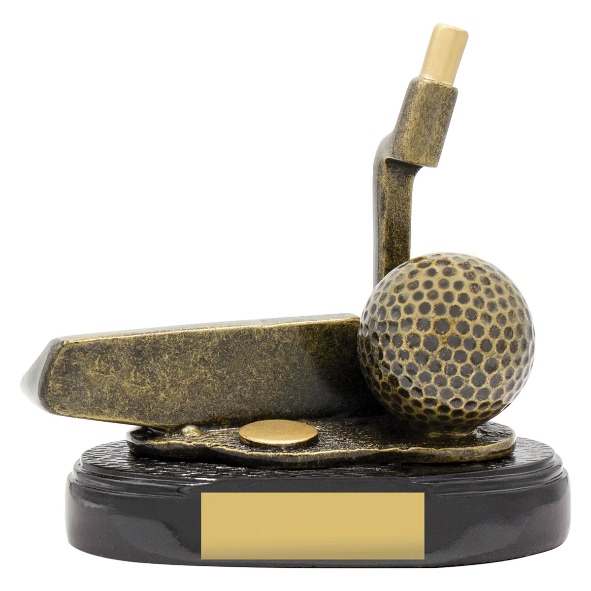 a245-gold Gold golf - mini putter with resin construction
