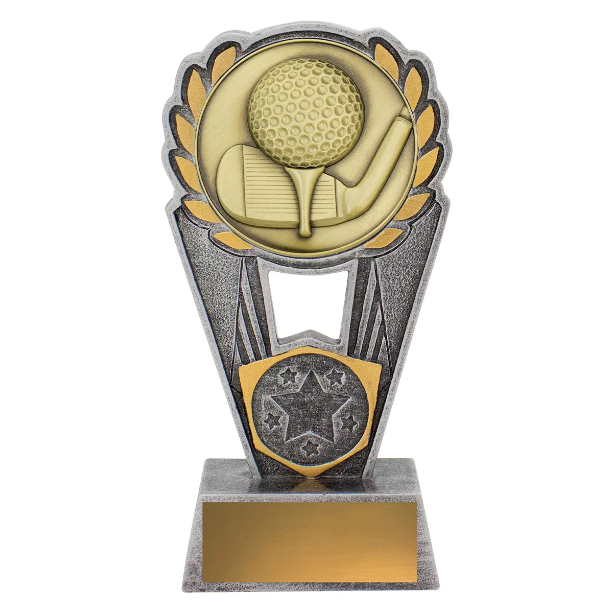 -gold Silver / gold golf polaris with resin / metal construction