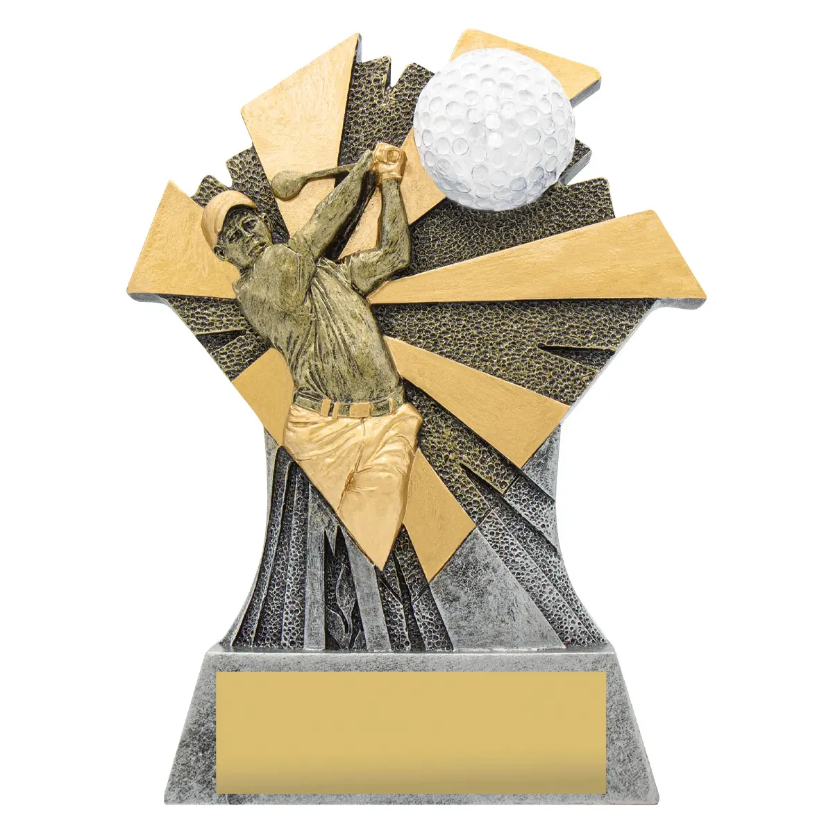 -silver Gold / silver golf smash with resin construction