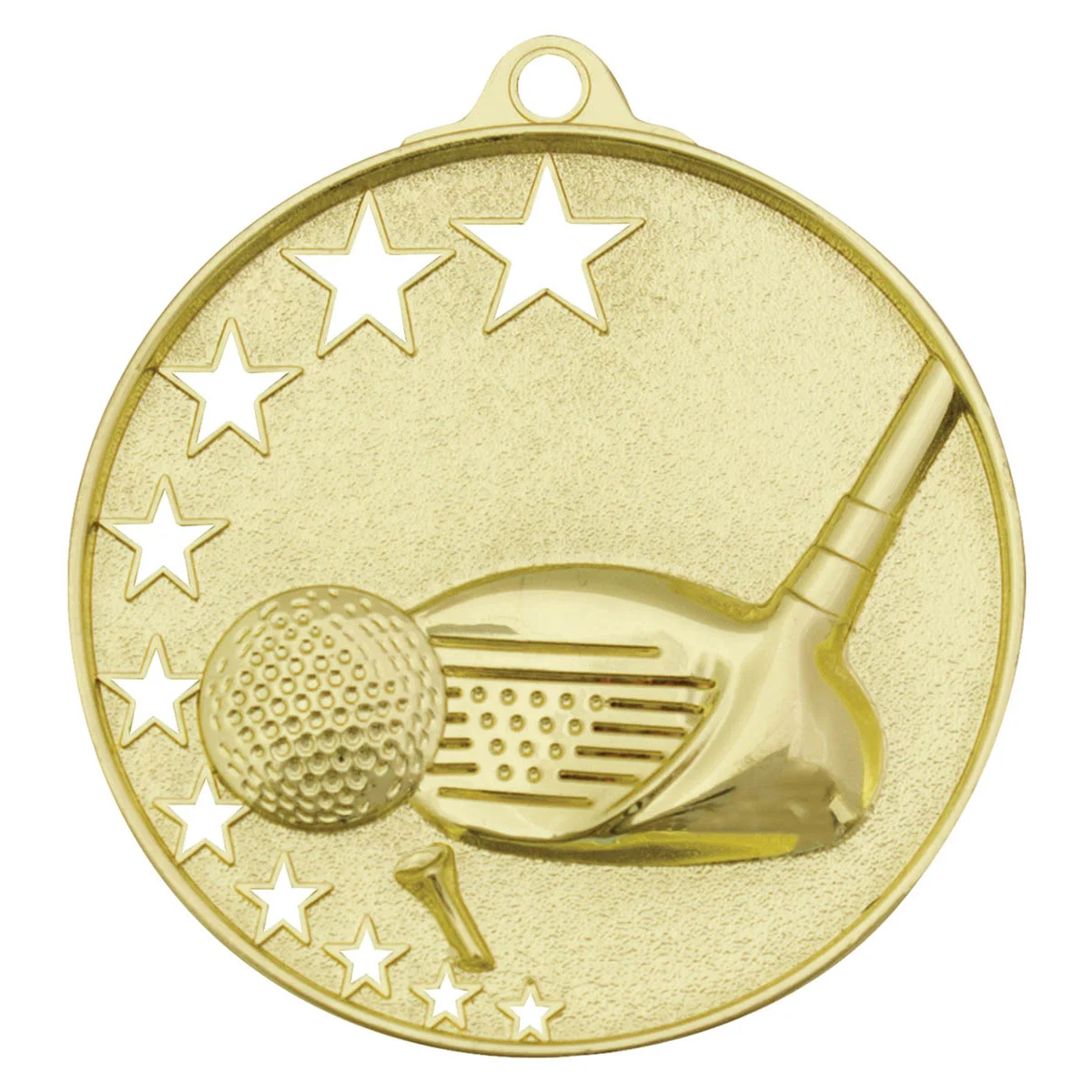 mh909g-gold Gold golf stars with metal construction