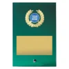 ga04a-green Green green glass plaque with glass construction