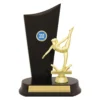 yt8627a-gold Gold gym female timber crest with plastic / timber construction