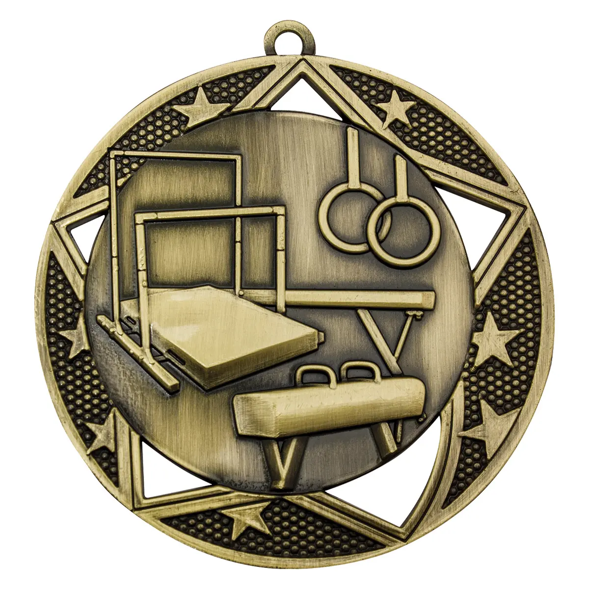 mq914g-gold Gold gymnastics galaxy medal with metal construction