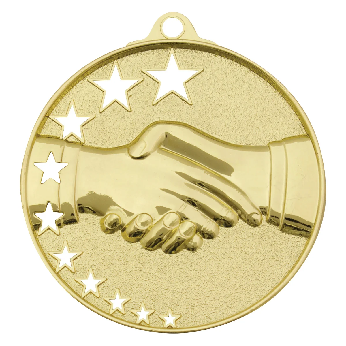 mh927g-gold Gold handshake stars with metal construction