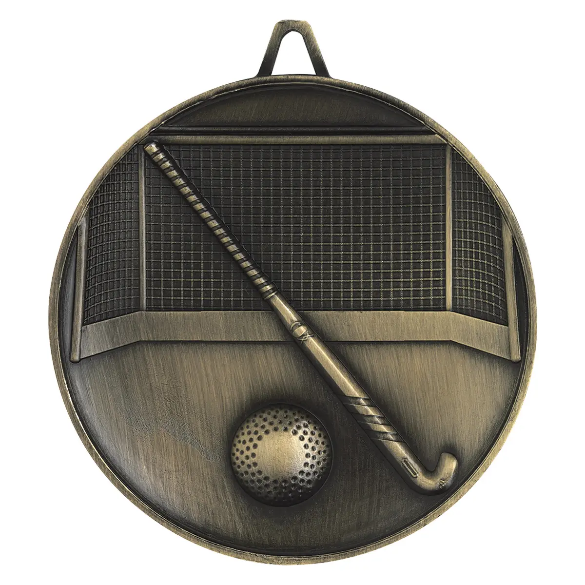 m9329-gold Gold heavyweight hockey with metal construction