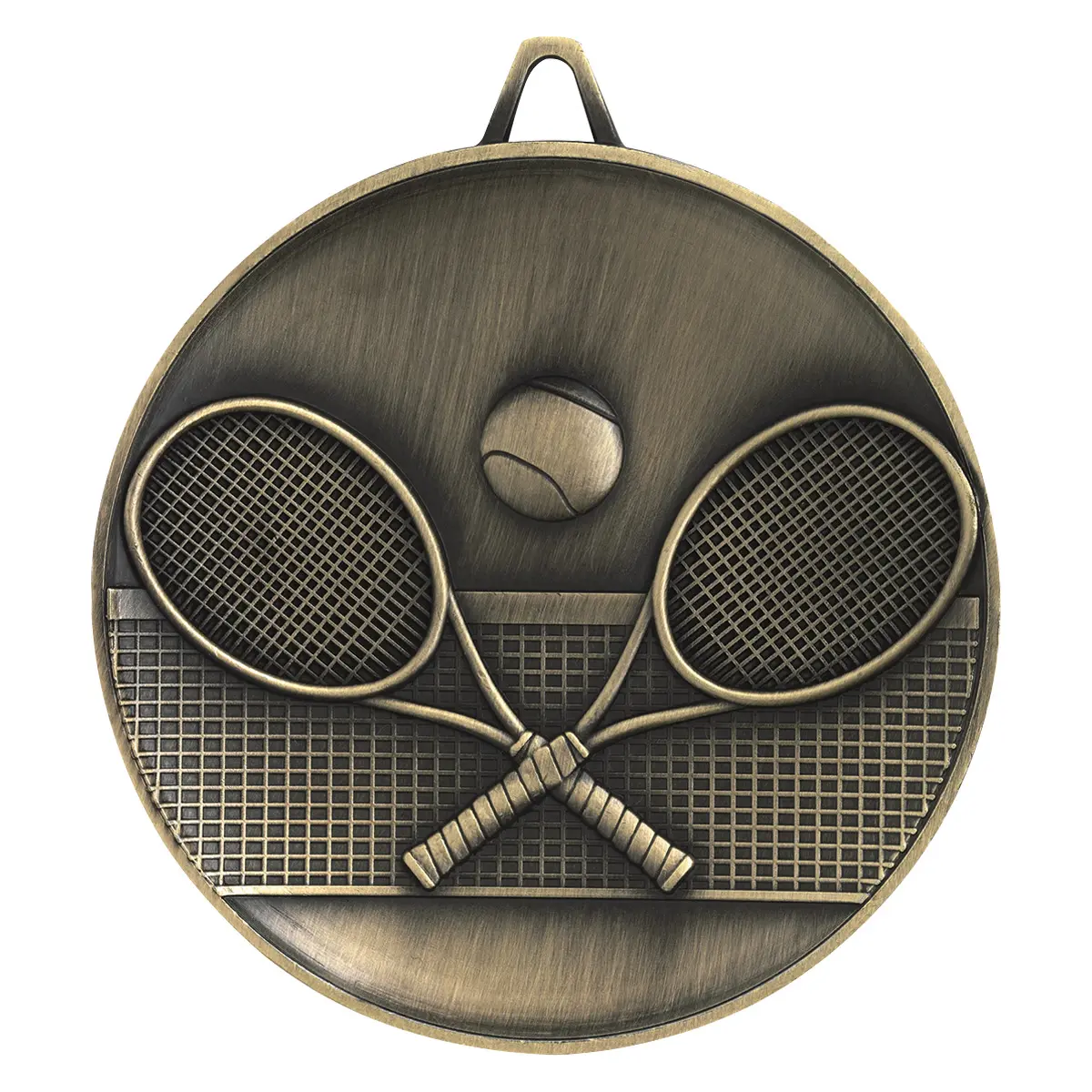 m9318-gold Gold heavyweight tennis with metal construction