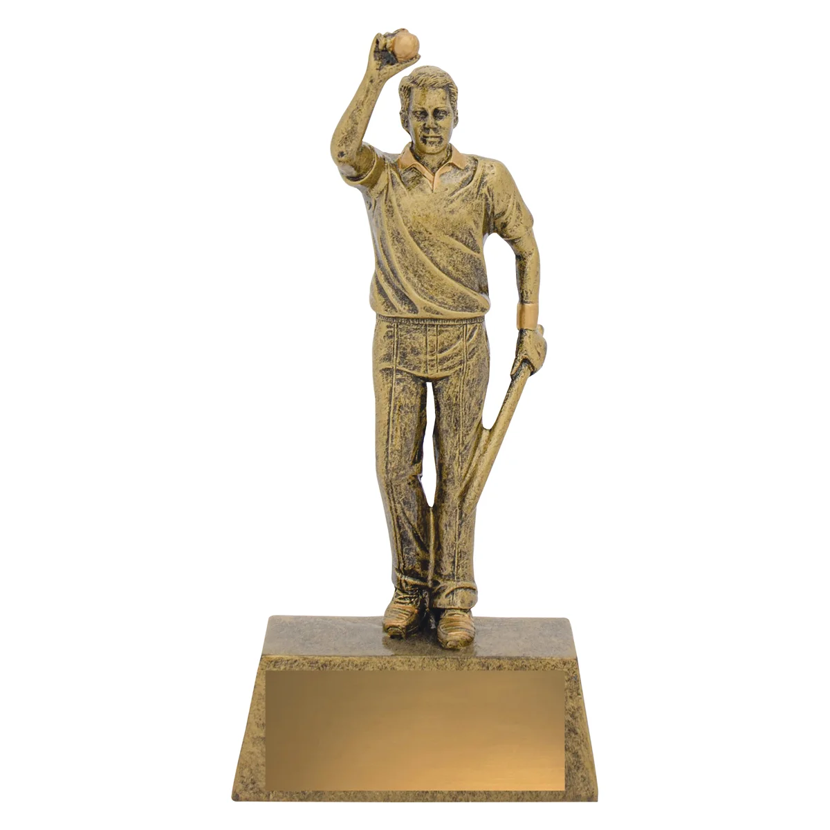 11711b-gold Gold hero bowler with resin construction
