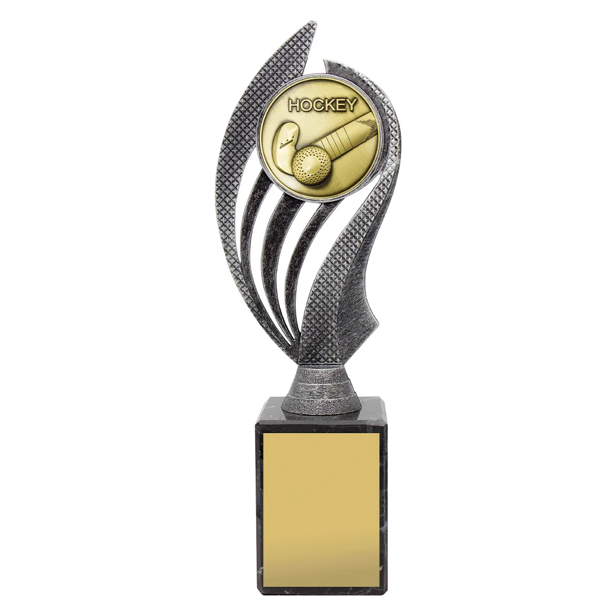 -gold Silver / gold hockey husky with plastic / metal / marble construction
