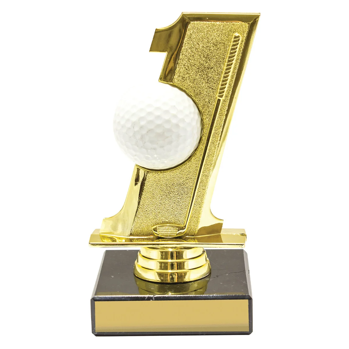 glf02-gold Gold hole in one with plastic / marble construction