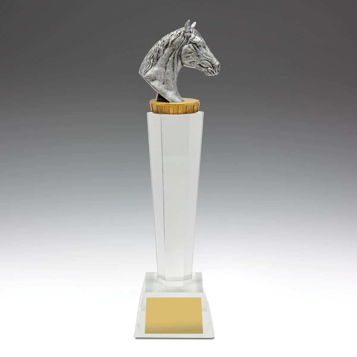 uc35a-grey-bg Horse crystal with crystal construction