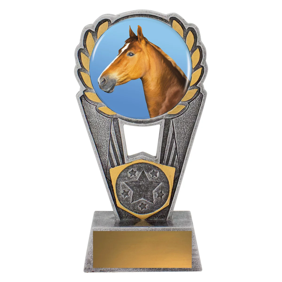 psc352a-silver Silver horse polaris - colour with resin construction