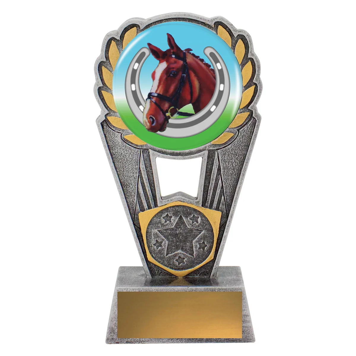 psk99a-silver Silver horse shoe polaris - colour with resin construction