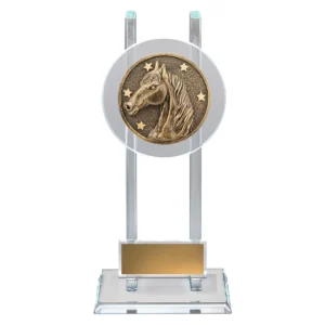 Gold horse spartan glass with glass construction