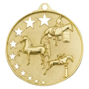 Gold horse stars with metal construction