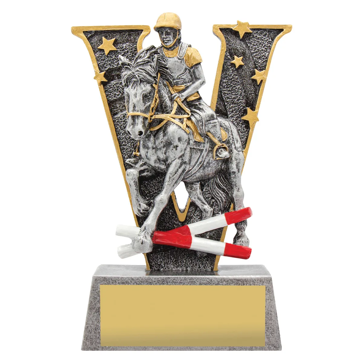 21435aa-silver Silver horse v-series with resin construction