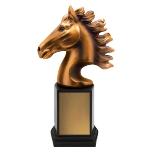 Bronze horse zenith award with resin construction