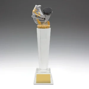 Ice hockey crystal with crystal construction