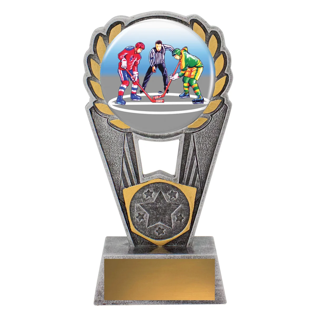 psk105a-silver Silver ice hockey polaris - colour with resin construction