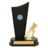yt8050a-gold Gold ice hockey timber crest with plastic / timber construction