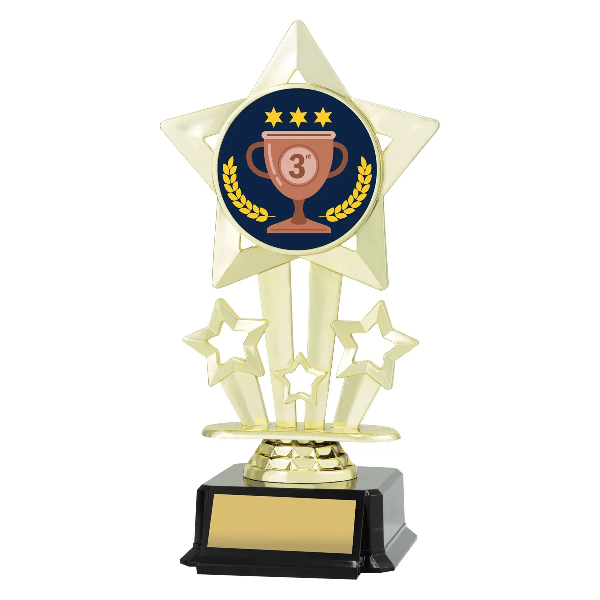 Gold icon star - 3rd place with plastic construction