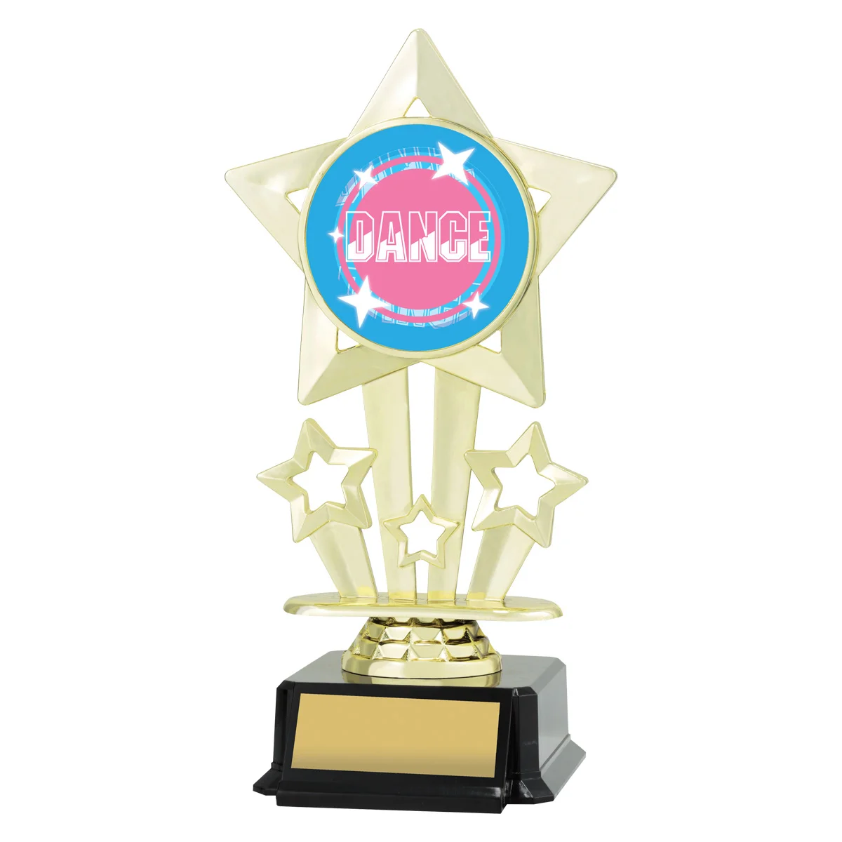 Gold icon star - dance with plastic construction