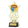 Gold icon star - ribbon & collar with plastic construction