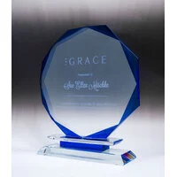 -blue Clear / blue ignite glass-flame with glass construction