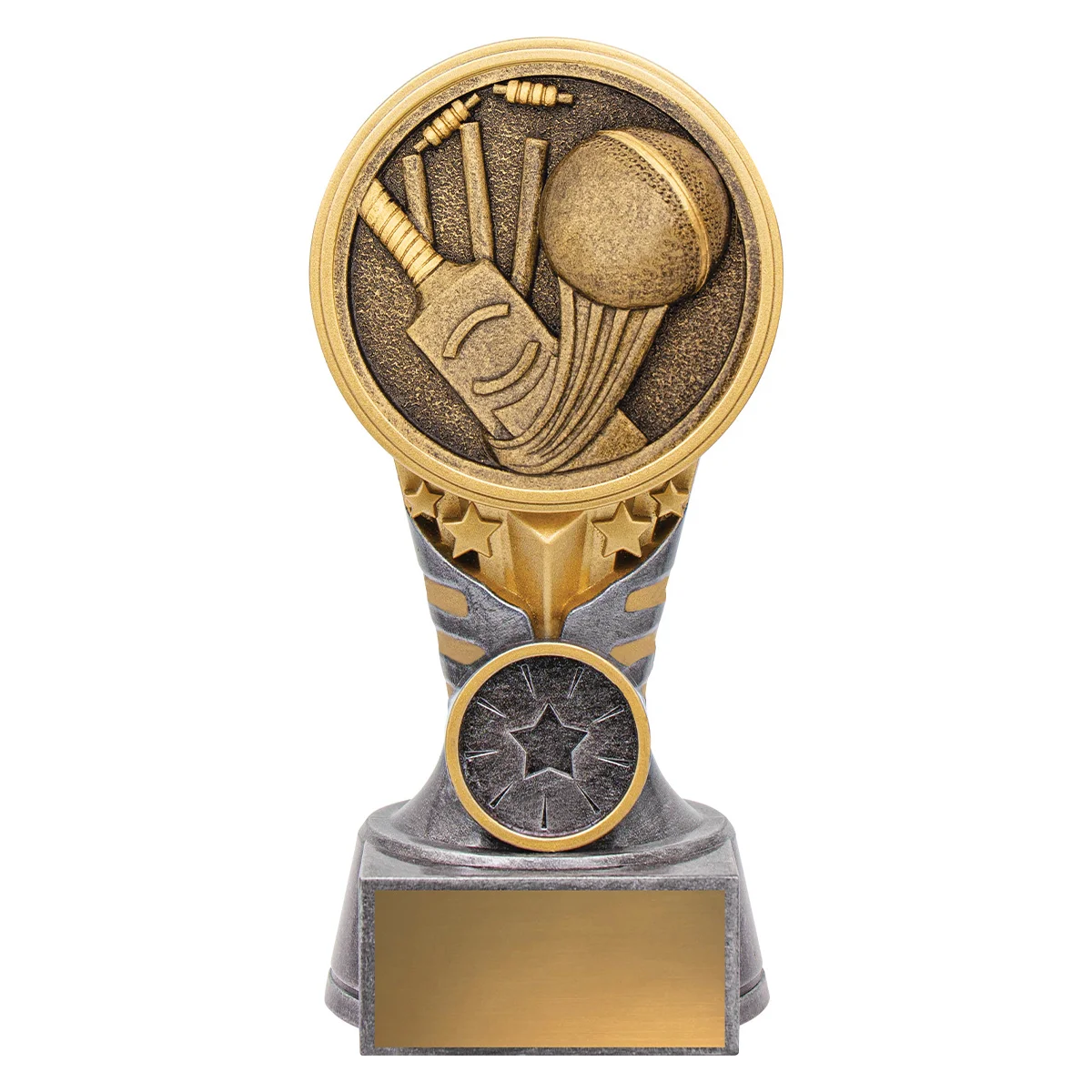 -gold Silver / gold ikon - cricket with resin construction