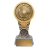 kn204a-silver-and-gold Silver & gold ikon - football with resin construction