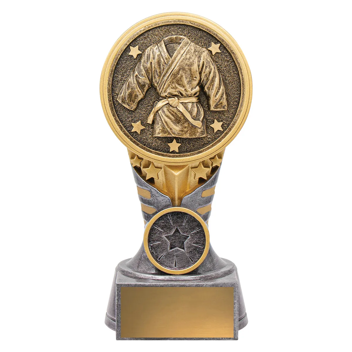 -gold Silver / gold ikon - martial arts with resin construction