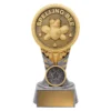 kn277a-silver-and-gold Silver & gold ikon - spelling bee with resin construction