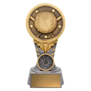 Silver / gold ikon trophy with resin construction