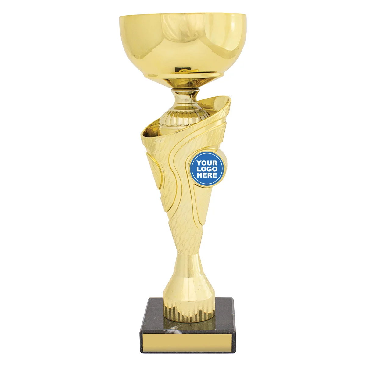 cup168a-gold Gold inspire cup with plastic / metal / marble construction