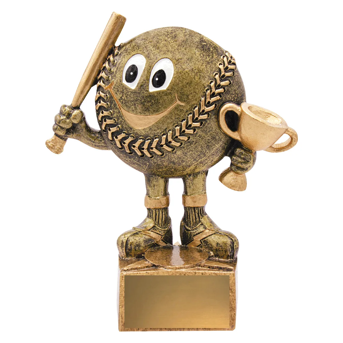 a1174a-gold Gold kids character with resin construction