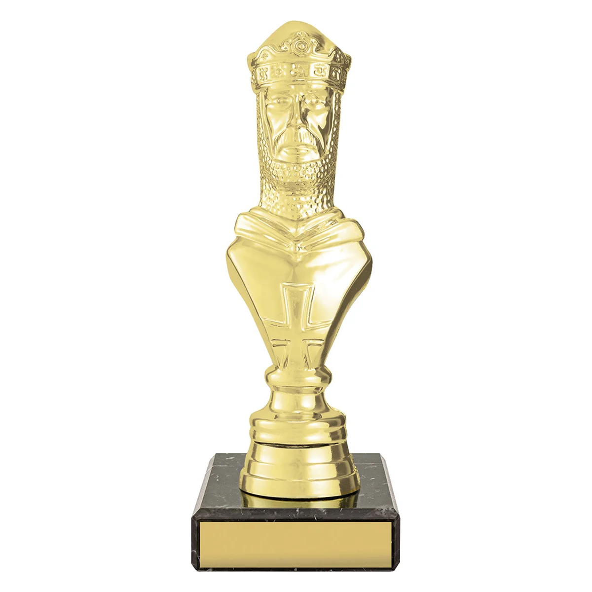 x535-gold Gold king trophy with plastic / marble construction