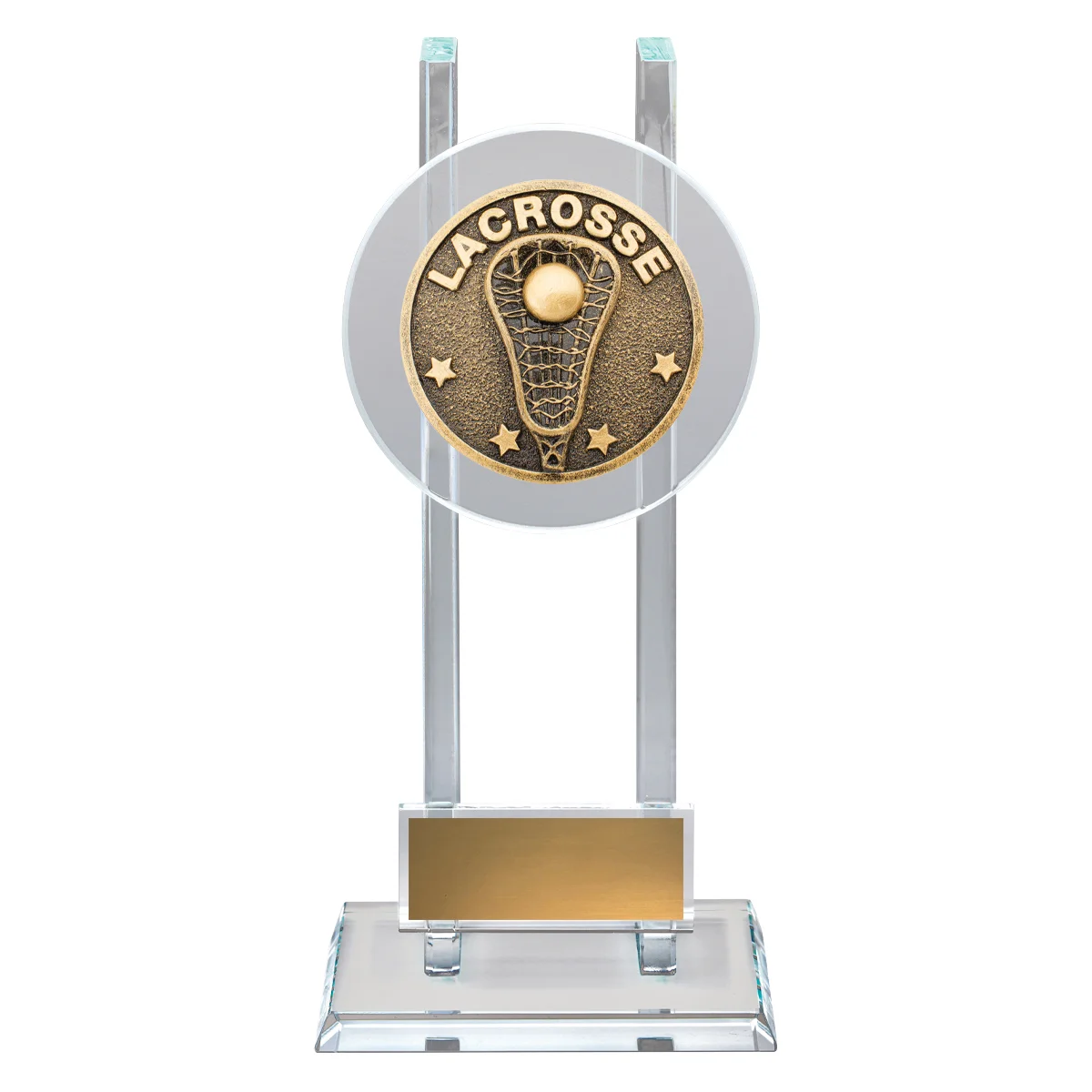 sg263a-gold Gold lacrosse spartan glass with glass construction